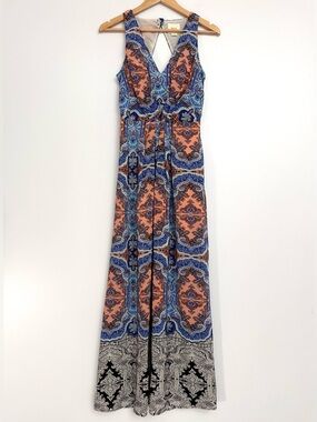 NWOT Anthropologie Maeve 100% Silk Maxi Dress with POCKETS